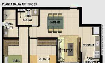 Imagem 3: VANCOUVER, 2 dormitórios, 1 suítes, 1 banheiros, 2 vagas na garagem, 56M² de Área Construí