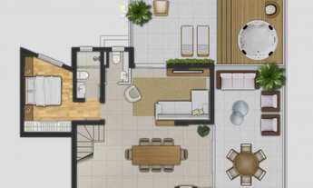 Imagem 5: Apartamento com 4 suítes, 4 vagas de garagem e amplo terraço (Garden) no bairro Ideal em N