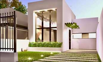 Imagem: Casa plana em construção - LOTEAMENTO