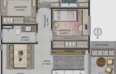 Imagem 4: Apartamento 03 dormitórios sendo 01 suíte, lançamento bairro Vinhedo!