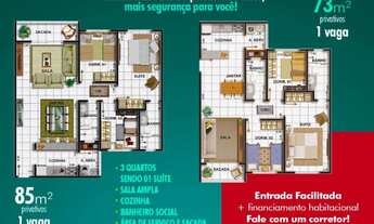 Imagem 3: Ohara Residence, 2 dormitórios, 1 suítes, 2 banheiro, 1 vaga na garagem, 73M² de Área Cons