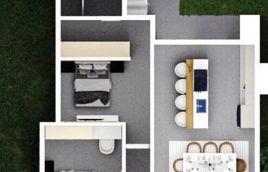 Imagem 5: RESIDÊNCIA LUAR, 3 dormitórios, 1 suítes, 2 banheiro, 2 vagas na garagem