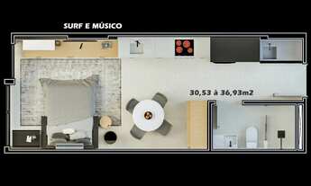 Imagem 4: Lançamento Studio a venda na Trindade, Florianópolis/SC