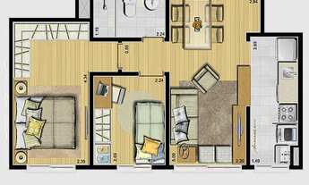 Imagem: Apartamento com 2 Dormitorio(s) localizado(a)
