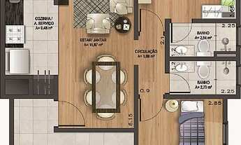 Imagem 2: Apartamento com 2 Dormitorio(s) localizado(a) no bairro Salgado Filho em Caxias do Sul