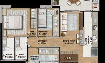 Imagem: Apartamento com 3 Dormitorio(s) localizado(a)