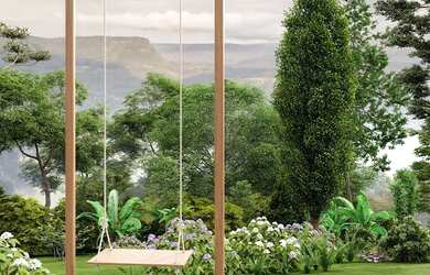 Imagem 7: Casas em gramado