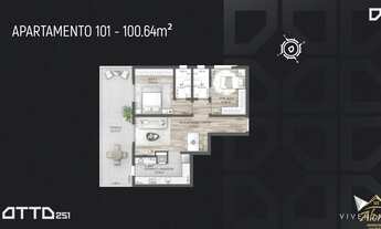 Imagem 3: Apartamentos na Planta, dois dormitórios sendo um uma suítes no centro de Nova Petrópolis