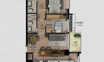 Imagem 5: Apartamento para venda com dois dormitórios sendo uma suíte, Bairro Juriti, Nova Petrópoli
