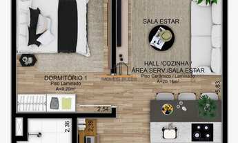 Imagem 2: Apartamento localizado no bairro Oriço/Gravataí