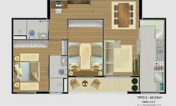 Imagem 2: Apartamento com 2 Dormitorio(s) localizado(a) no bairro JARDIM ANHEMBI em São José dos Ca