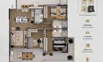 Imagem 3: APARTAMENTO 3 DORMITORIOS SENDO 3 SUÍTES - CANTO DO FORTE - PRAIA GRANDE