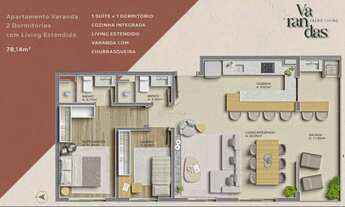 Imagem 5: Lançamento VARANDAS TREND LIVING 02 e 03 Dormitórios c/01 ou 02Vagas.Opções Varandas e Gar