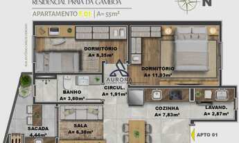 Imagem 6: Apartamento 2 dormitórios à venda em Caxias do Sul - Lançamento no Bairro Bela Vista - Res