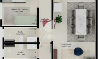 Imagem 7: Vision Residence, 3 dormitórios, 1 suítes, 1 banheiros, 2 vagas na garagem, 20M² de Área C