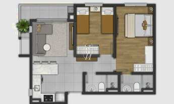 Imagem: Apartamento 2 quartos, 1 suíte, Edifício