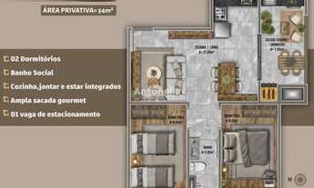 Imagem 2: Apartamento à venda no bairro Desvio Rizzo