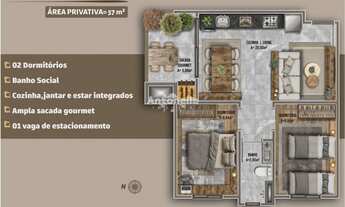 Imagem 3: Apartamento à venda no bairro Desvio Rizzo