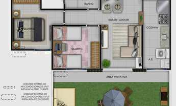 Imagem 5: PORTO COIMBRA, 2 dormitórios, 1 banheiros, 1 vaga na garagem, 44M² de Área Construída