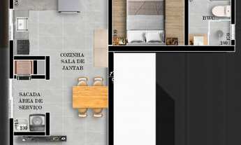 Imagem 4: Apartamento em Construção no Parque São Paulo, 1 suíte + 1 Quarto, prédio com Elevador