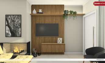 Imagem: Sobrado em construção com churrasqueira