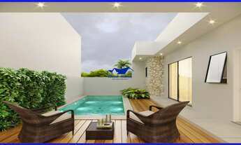 Imagem 7: Casa de esquina com 140m², 3 dormitórios 1 suíte, piscina, com linda vista para o por do