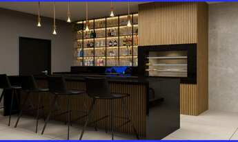 Imagem 5: Casa Moderna Mobiliada com 65,35 m², 2 dormitórios, 1 suíte, 2 vagas lado a lado, Churrasq