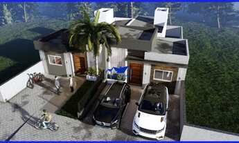 Imagem 3: Casa Moderna com 70,14 m², 3 dormitórios, 1 suíte, 2 vagas lado a lado, Churrasqueira no b