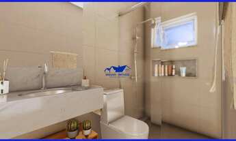 Imagem 7: Casa Moderna com 70,14 m², 3 dormitórios, 1 suíte, 2 vagas lado a lado, Churrasqueira no b