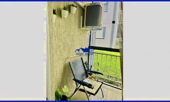 Imagem 4: Apartamento semi mobiliado com 57 metros quadrados privativos, 3 dormitórios, sacada, 1 va