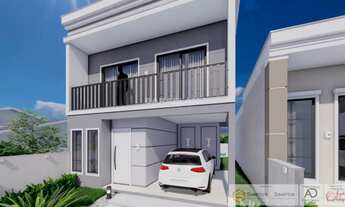 Imagem 3: Casa de dois andares, com 3 dormitórios sendo 2 suítes, garagem coberta e piscina