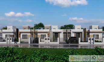 Imagem 2: Casa com 2 quartos sendo 1 suíte, passagem lateral e amplo terreno nos fundos