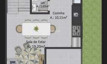 Imagem 6: Sobrado à Venda no loteamento Bosque da Mata, em Tijucas/SC. Conta com 3 dormitórios sendo