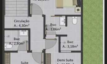 Imagem 5: Sobrado à Venda no loteamento Bosque da Mata, em Tijucas/SC. Conta com 3 dormitórios sendo