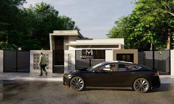 Imagem: Casa linear com arquitetura moderna 3 quartos