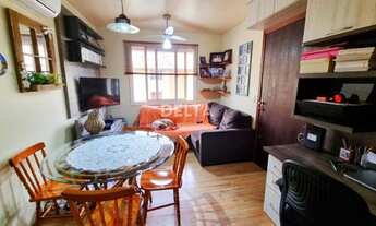 Imagem 3: Apartamento semimobiliado 02 dormitórios, sala de estar e jantar integradas, e 01 vaga de