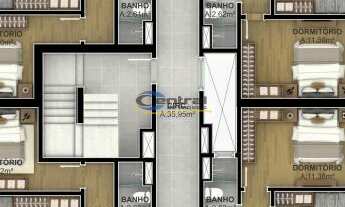 Imagem 6: RESIDENCIAL KALMAR, 2 dormitórios, 1 banheiros, 1 vaga na garagem, 57M² de Área Construída