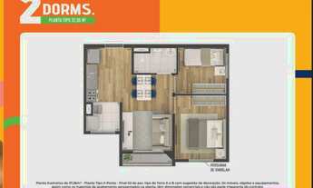 Imagem 3: Apartamentos com 2 Quartos,Sacada Para Vender perto do Metrô