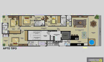 Imagem 2: Residencial Maria de Fátima ? Apartamento Tipo de 161,27m² Espaço, Conforto e Sofisticação