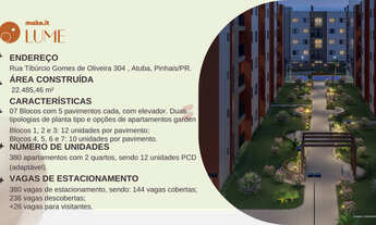 Imagem 4: APARTAMENTO com 2 dormitórios à venda por R$ 318.559,82 no bairro Atuba - PINHAIS / PR