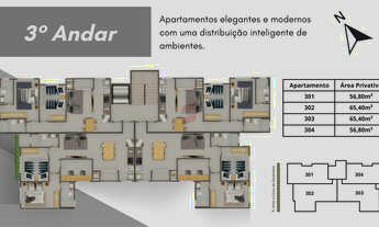 Imagem 5: APARTAMENTO com 3 dormitórios à venda por R$ 390.000,00 no bairro Estância Pinhais - PINHA