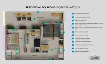 Imagem 6: Apartamento com 2 quartos, 41 A 43M²m², à venda em Sorocaba, Jardim Leocádia