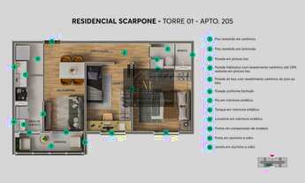 Imagem 7: Apartamento com 2 quartos, 41 A 43M²m², à venda em Sorocaba, Jardim Leocádia