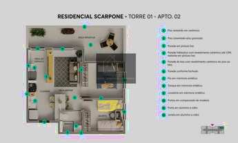 Imagem 5: Apartamento com 2 quartos, 41 A 43M²m², à venda em Sorocaba, Jardim Leocádia