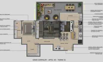 Imagem 7: Apartamento de luxo com 2 quartos, 45 A 67M²m², à venda em Sorocaba, Parque Campolim