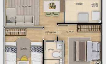 Imagem 7: Apartamento 2 quartos com piscina, vaga e lazer completo - Vila Lage São Gonçalo