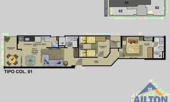 Imagem 2: Apartamentos com 1 Quarto no Residencial Ana Mel - Praia do Morro - Guarapari/ES