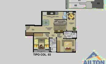 Imagem 4: Apartamentos com 1 Quarto no Residencial Ana Mel - Praia do Morro - Guarapari/ES