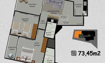 Imagem 5: Lançamento Edifício Porto Bello com 2 Quartos no Centro de Guarapari/ES