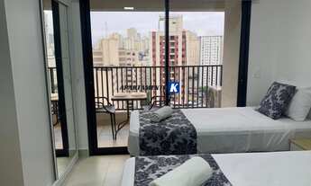 Imagem 4: Studio MOBILIADO - LOCAÇÃO - 24m², 1 suíte com varanda - 100%MOBILIADO, Ar condicionado